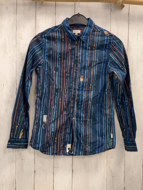Paul Smith Hemd Gr. 152  blau Farbtuben bunte Streifen