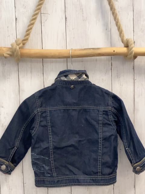 Burberry Jeansjacke Gr. 92  blau oliv Bund