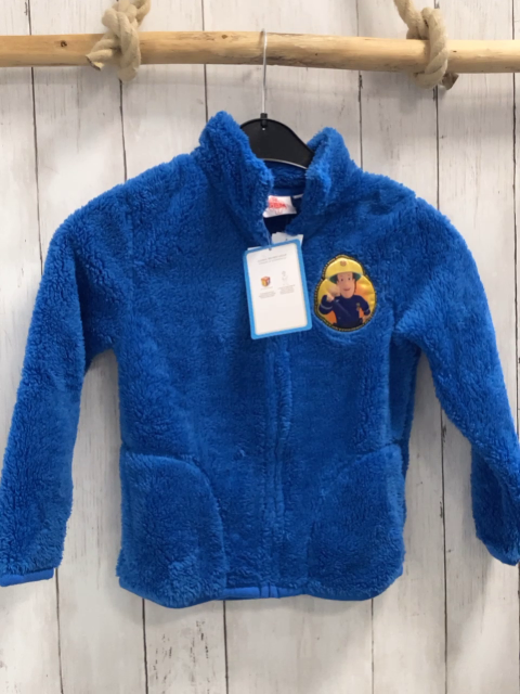 neu  Plüschjacke  Gr. 116  blau Feuerwehrmann Sam
