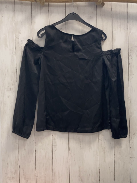 H&M Bluse Gr. 170  schwarz cut outs