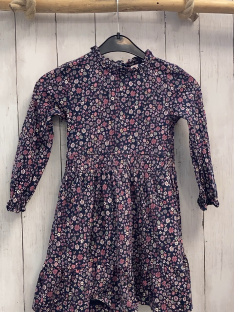  Kleid Gr. 110  blau Blumen
