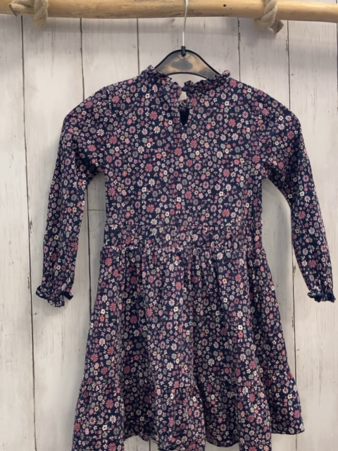 Kleid Gr. 110  blau Blumen