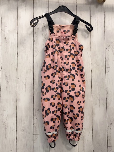 Zara  Regenhose  Gr. 92  rosa dunkelgrau hellbraun gummiert 