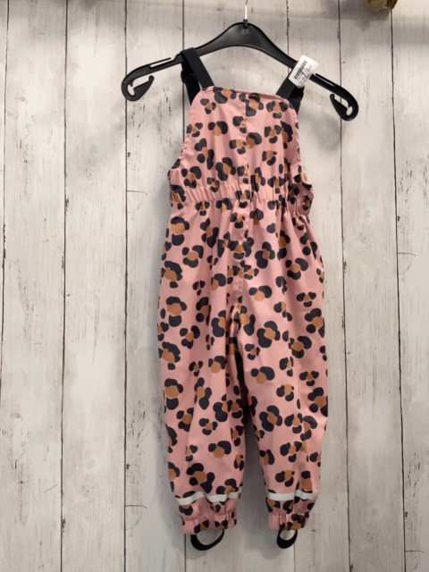 Zara  Regenhose  Gr. 92  rosa dunkelgrau hellbraun gummiert 