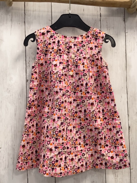 H&M  Kleid  Gr. 86  rosa Kord pink rosa aubergine beige Blumen 