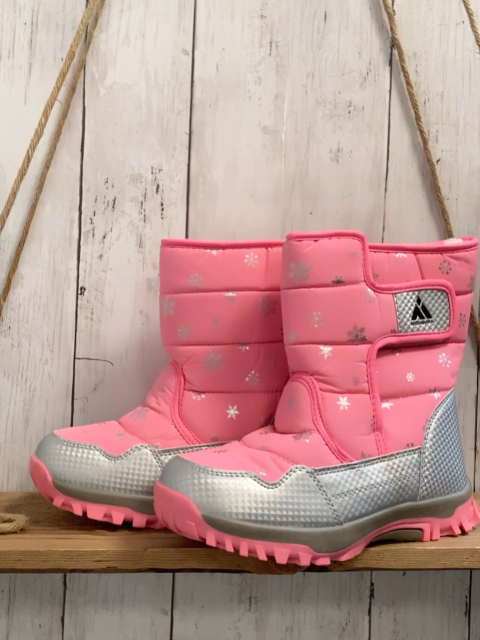 Mishansha  Stiefel  Gr. 35  rosa silber Kristalle  weißes Plüschfutter