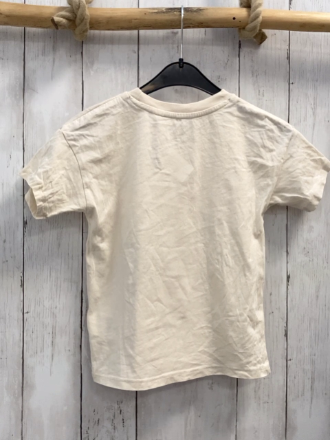 H&M  T-Shirt  Gr. 116  beige Barbie Schrift 