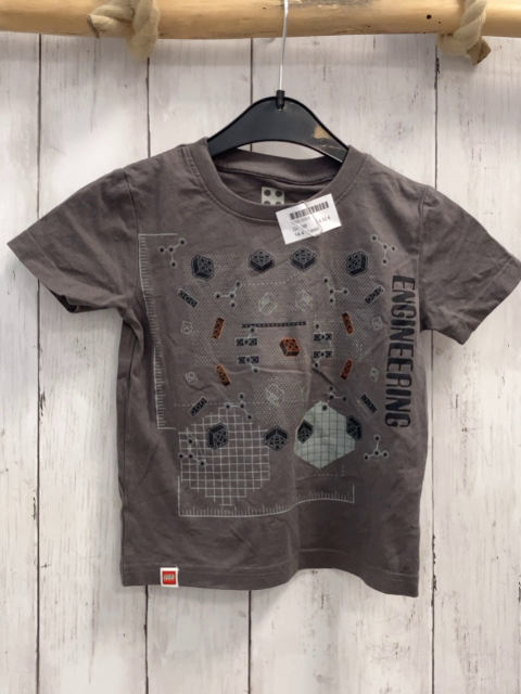 Lego T-Shirt  Gr. 98  grau Legosteine Schrift 