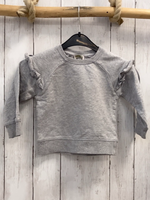Kenzo  Pullover  Gr. 92  grau Rüschen 