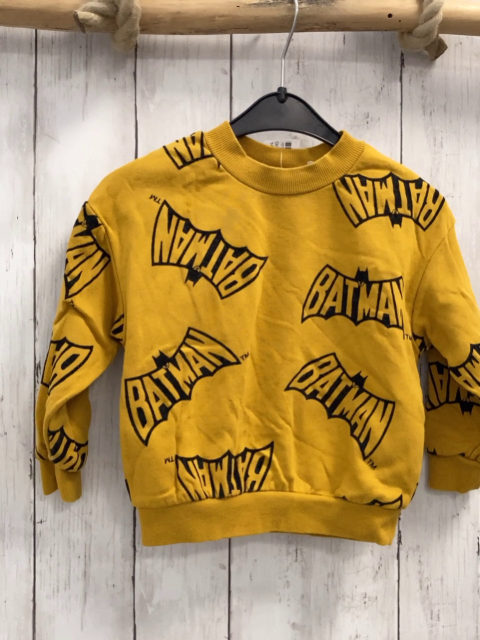 H&M Pullover  Gr. 92  mais schwarze Schrift Batman 