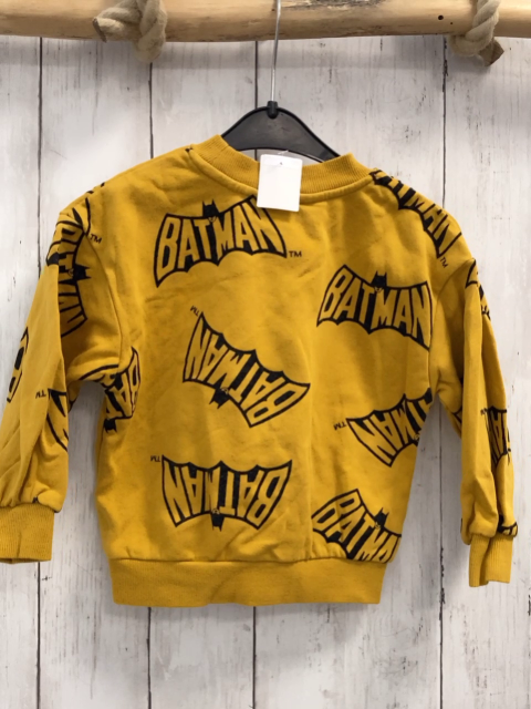 H&M Pullover  Gr. 92  mais schwarze Schrift Batman 