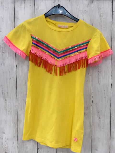 billieblush Kleid Gr. 110  gelb bunte Fransen 