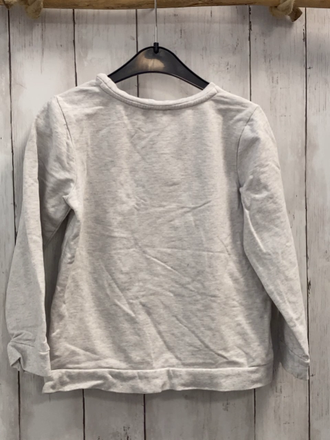 Steiff  Pullover  Gr. 116  hellgrau Plüschbärenkopf 