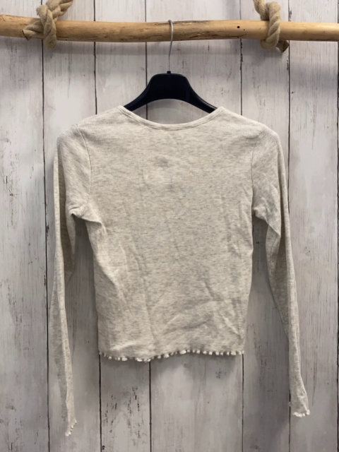 H&M  Langarmshirt  Gr. 146/152  hellgrau Rippen Snoopy 