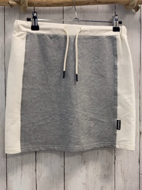 Hummel  Rock Gr. 152  grau weißer Seitentreifen weißer Bund 