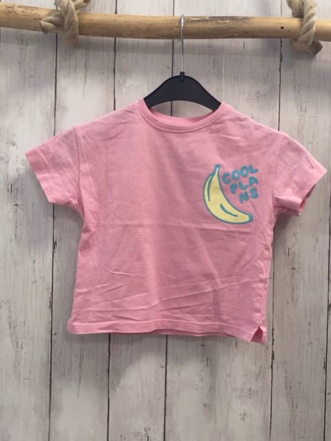 Zara  T-Shirt  Gr. 92  rosa Bananen Schrift 