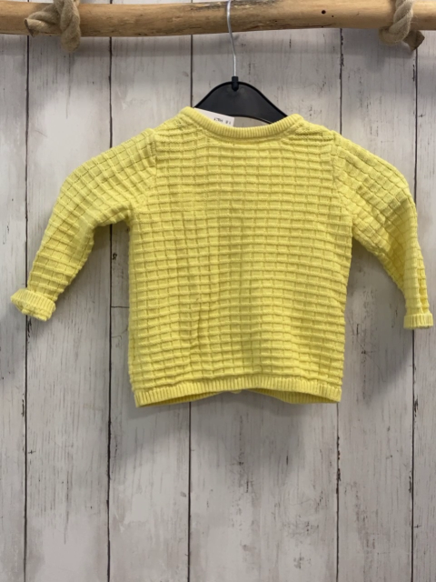 H&M Strickjacke  Gr. 68  gelb Quadrate 