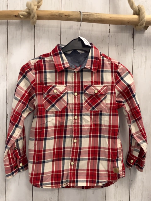 H&M  Hemd  Gr. 110  rot schwarz creme kariert 