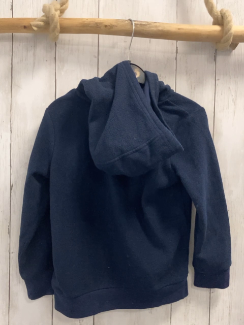   Pullover  Gr. 116  blau Fleece Kapuze Mofa Schrift 