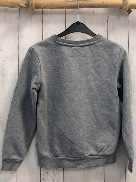 Puma  Pullover  Gr. 140  grau schwarze Schrift weißer Puma 