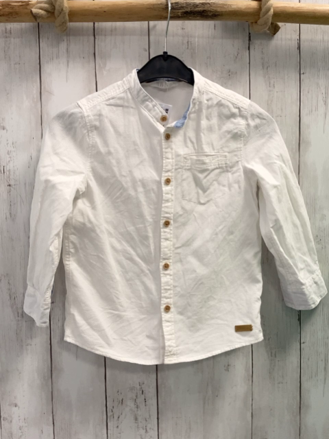 H&M  Hemd  Gr. 116  weiß Struktur 