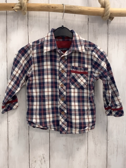 Marc O´ Polo  Hemd  Gr. 104  blau rot weiß beige kariert 