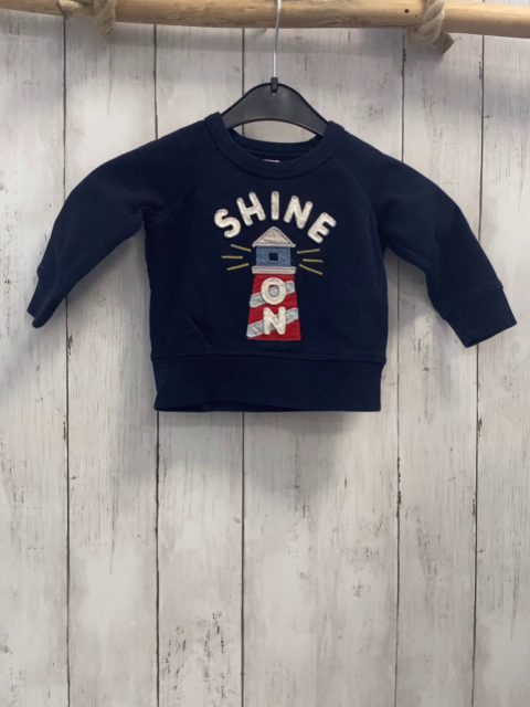GAP Pullover  Gr. 74  blau Leuchtturm Schrift 