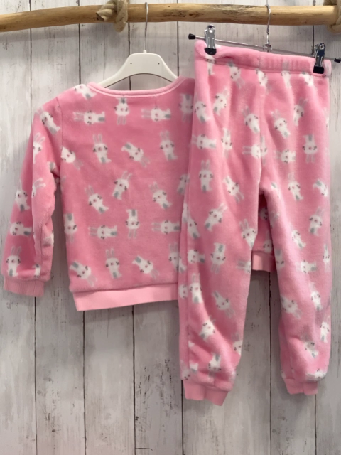 2tlg Minoti Pullover + Hose Gr. 104  rosa weiß graue Hasen