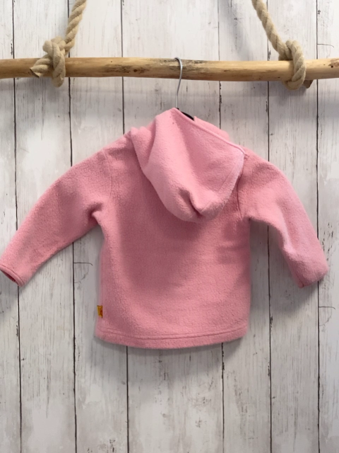 Steiff Pullover Gr. 80  rosa Fleece Kapuze Bärenkopf