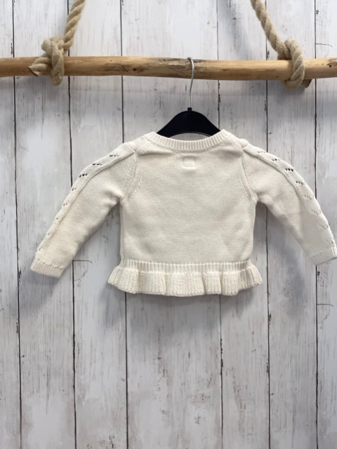 Gap Pullover Gr. 68  weiß Strick Zöpfe