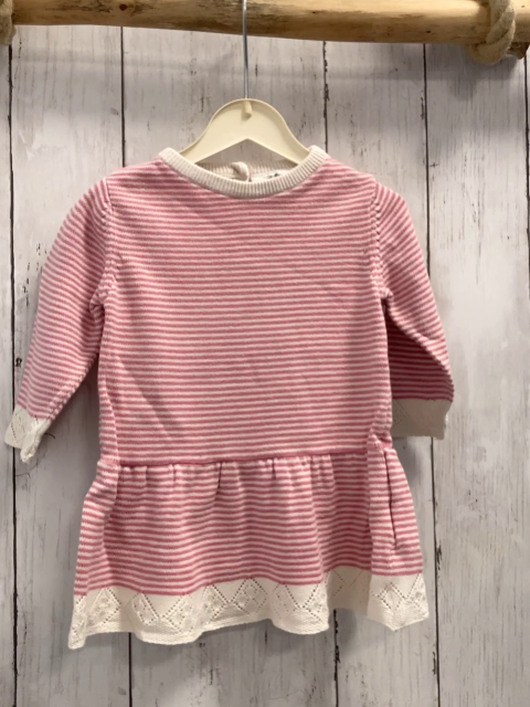  Kleid Gr. 68  pink weiß gestreift Strick