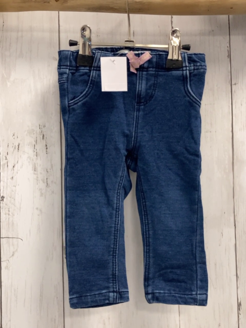 name it Jeggings Gr. 74  blau rosa Schleife