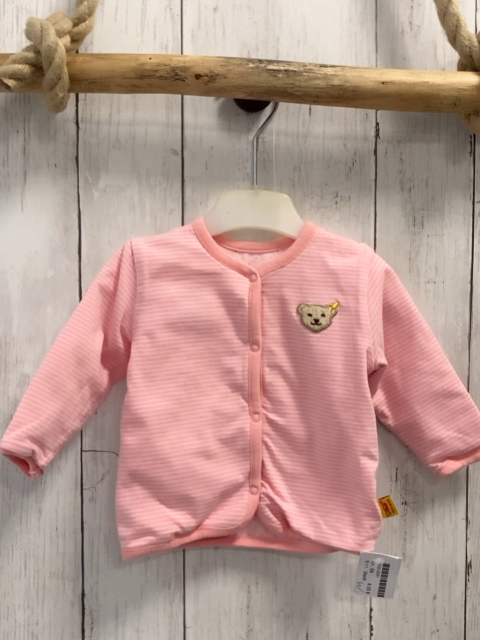 Steiff  Wende-Sweatjacke  Gr. 68 rosa Streifen / rosa 