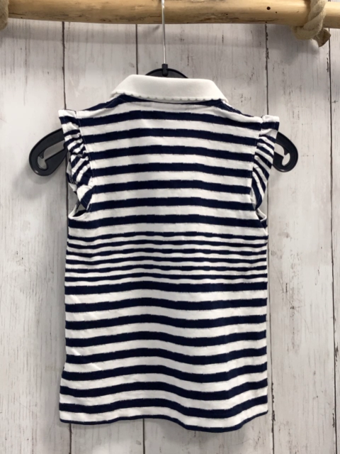 Lacoste  T-Shirt  Gr. 98  blau weiße Streifen weißer Kragen 