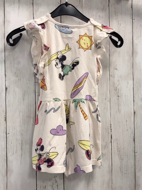Next  Playsuit  Gr. 104  beige Micky Mouse mit Surfbrettern + Palmen 