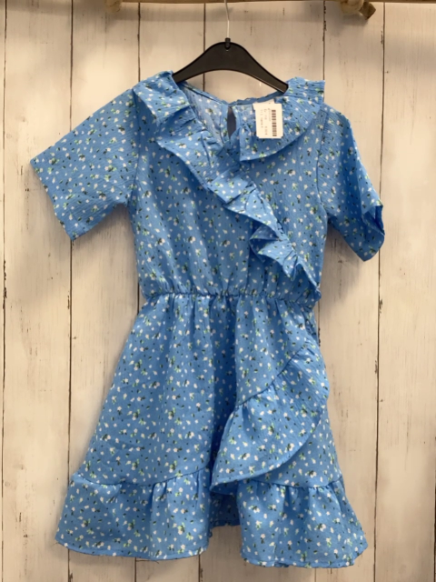 name it Kleid Gr. 116  blau Blumen