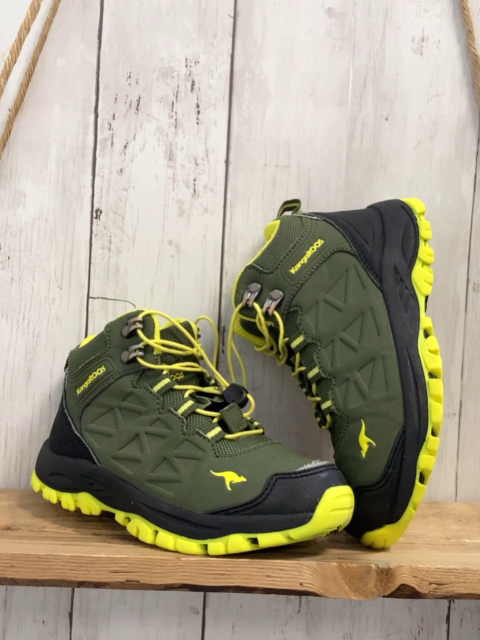 kangaroos Boots Gr. 30  oliv gelb 