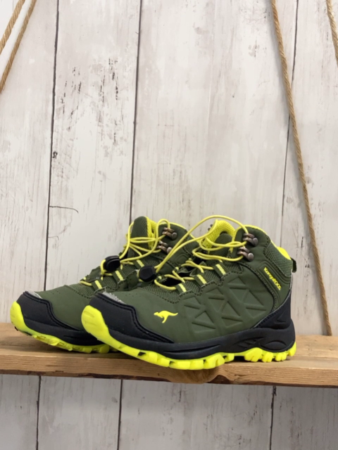 kangaroos Boots Gr. 30  oliv gelb 