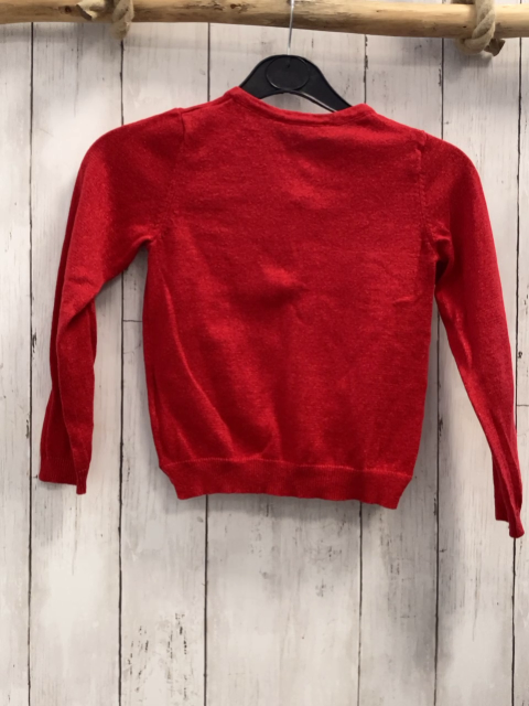 H&M Strickjacke Gr. 110  rot Glitzer