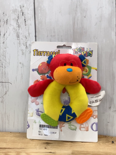 neu  Plüschspielzeug  bunte Tierrassel 
