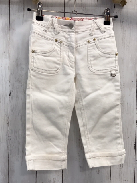 Esprt  Caprihose  Gr. 116  weiß graue Nähte Bund verstellbar 