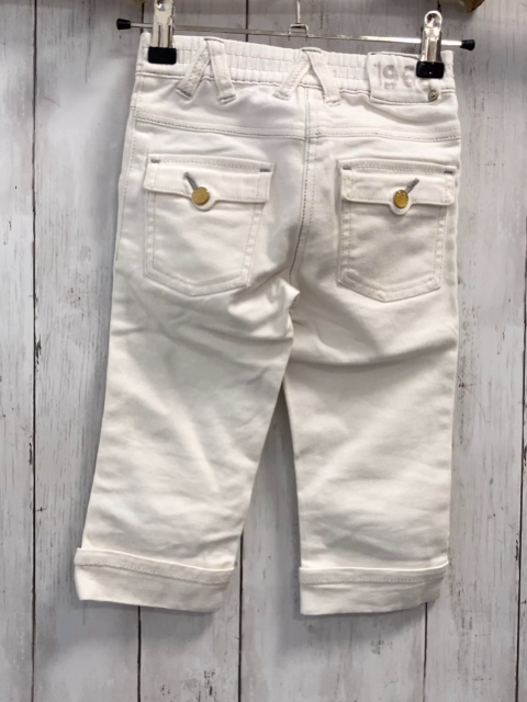 Esprt  Caprihose  Gr. 116  weiß graue Nähte Bund verstellbar 