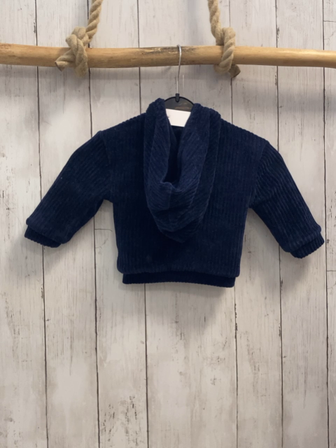 Noppies  Nickyjacke  Gr. 74  blau Rippen Kapuze 