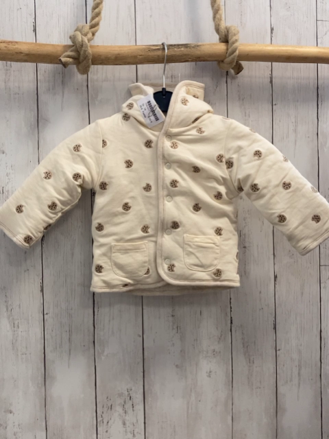 Feetje  Wende-Sweatjacke  Gr. 74  beige Käfer + beige mit Ziernähten 