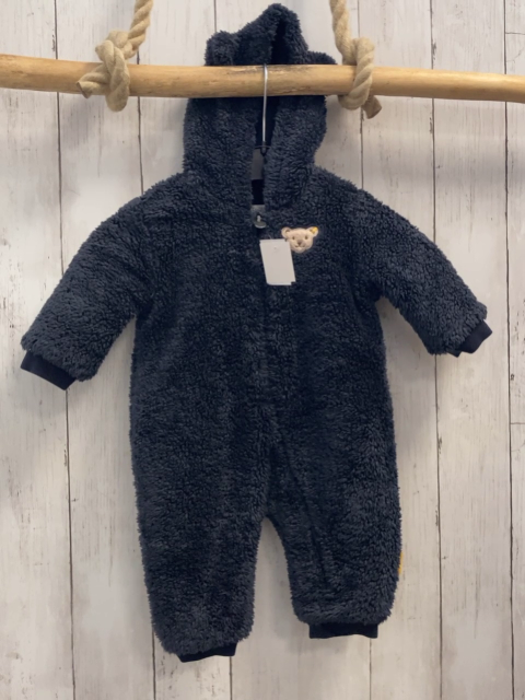 Steiff  Plüschoverall Gr. 62  blau Kapuze mit Ohren 
