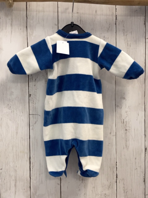 Petit Bateau  Strampler  Gr. 50  blau weiße Streifen Nicky 