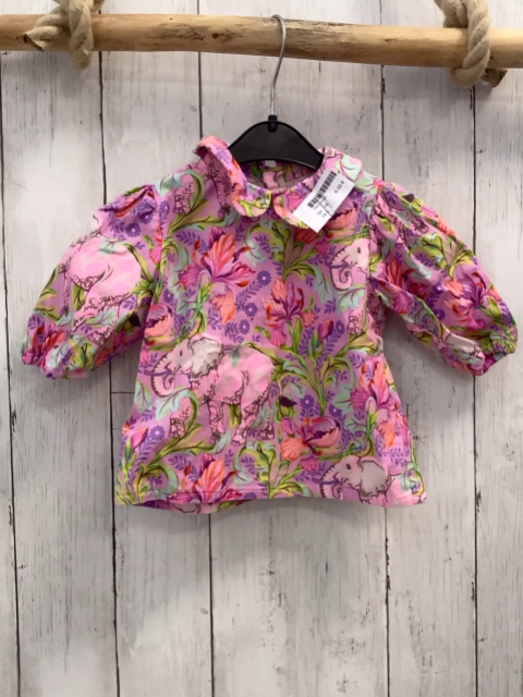   Bluse  Gr. 74  rosa Elelanten Blumen 