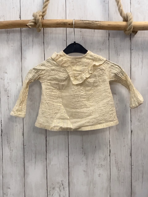 Eden et Victor  Bluse  Gr. 74  weiß goldene Streifen Rüschen 