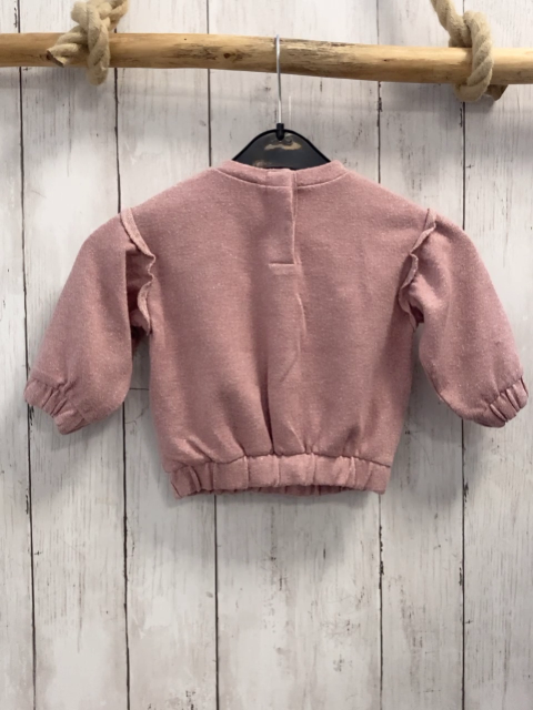 Benetton Pullover Gr. 68  flieder glitzernd Bär mit Tütu