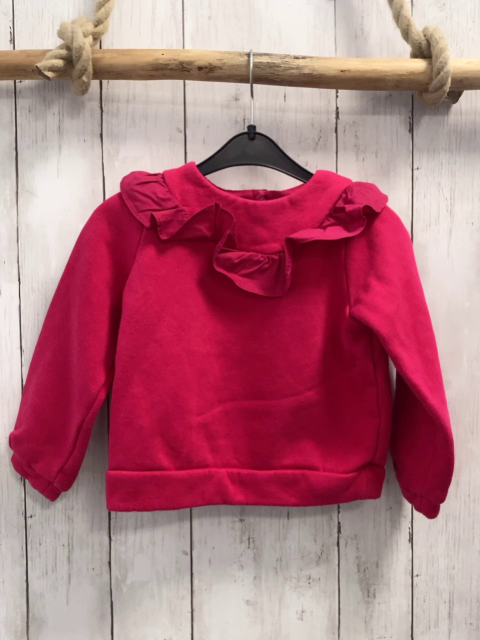 Jacadi Pullover Gr. 92  pink Rüschenkragen
